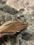Pt 3 Vhernier Rock Crystal Shell Brooch