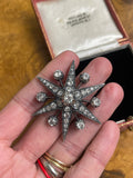 Victorian Starburst 6ct Diamond Brooch