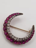Private Sale Antique Ruby and Diamond Brooch