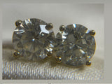 1.49ct Brilliant Cut Diamond Stud Earrings in 14ct Yellow Gold