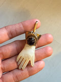 Victorian Mother of Pearl Hand Pendant