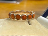 Georgian Coral Eternity Ring