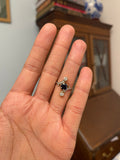 Antique French Burmese Sapphire and Diamond Ring