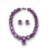 Art Deco Amethyst Riviere Necklace & Earring Suite, 1930s–1940s