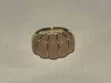 Frosted Rock Crystal 18ct Gold Italian Ring