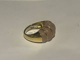 Frosted Rock Crystal 18ct Gold Italian Ring