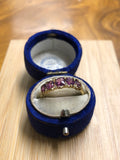 Antique 15ct gold Five Stone Garnet and Diamond Ring