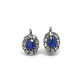 19th Century Rose Cut Diamond rose gold Cluster Earrings