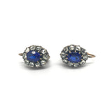 19th Century Rose Cut Diamond rose gold Cluster Earrings