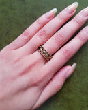 19.2 Carat Gold Portuguese Ivy Leaf Band Ring
