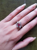 Edwardian Burmese Ruby and Rose Cut Diamond Ring