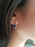 19th Century Rose Cut Diamond rose gold Cluster Earrings