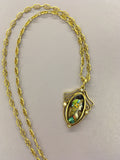 Antique Limoges Enamelled Lady on 18ct Chain