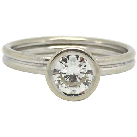 1 Carat Certified Diamond Platinum Engagement Ring