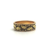 19.2 Carat Gold Portuguese Ivy Leaf Band Ring