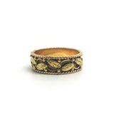 19.2 Carat Gold Portuguese Ivy Leaf Band Ring