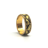 19.2 Carat Gold Portuguese Ivy Leaf Band Ring