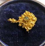 Georgian Gold Pendant / Brooch with Locket Back