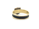 18ct Gold Victorian Black Enamel and Diamond Mourning Ring