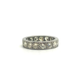 3.0 Carat Diamond Palladium Eternity Ring circa 1950