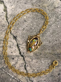 Antique Limoges Enamelled Lady on 18ct Chain