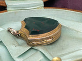 Victorian Shield Bloodstone Locket