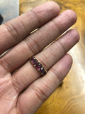Antique 15ct gold Five Stone Garnet and Diamond Ring
