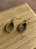 14ct Gold Antiques Moss Agate Earrings