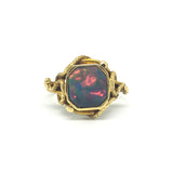 Striking Victorian Opal and Gold Snake Ring