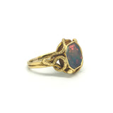 Striking Victorian Opal and Gold Snake Ring