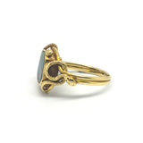 Striking Victorian Opal and Gold Snake Ring