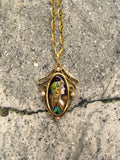 Antique Limoges Enamelled Lady on 18ct Chain
