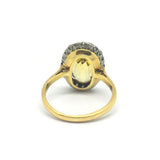 Golden Topaz Diamond Gold Cocktail Ring
