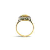 Golden Topaz Diamond Gold Cocktail Ring