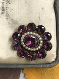 Victorian Amethyst Mourning Brooch 1842
