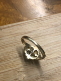 Blue Enamel Victorian Pearl and Diamond Ring - Forget Me Not