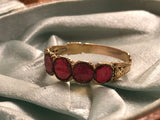 Reserved Georgian Five Stone Half Hoop Ring
