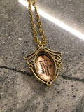 Antique Limoges Enamelled Lady on 18ct Chain