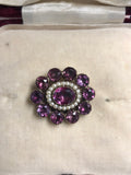 Victorian Amethyst Mourning Brooch 1842