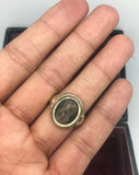 Victorian Gold Lovers Knot Hairwork Ring