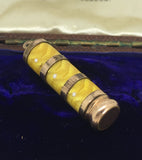 Gilt Metal Enamel Propelling Pencil
