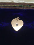 Gold Diamond Heart Charm