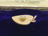 Gold Diamond Heart Charm