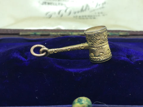 Gold Victorian Hammer Charm