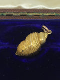 Victorian 9ct Gold Shell Turquoise Charm