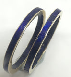 Matching Art Deco Gold Enamel Eternity Rings