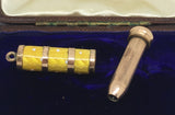 Gilt Metal Enamel Propelling Pencil