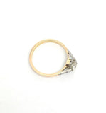 Old Cut Certified Diamond Gold Platinum Solitaire Ring