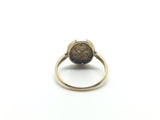 Victorian 15ct Gold Emerald & Pearl Cluster Ring - Ishy Antiques