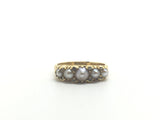 Victorian 18ct Gold Pearl and Rose Cut Diamond Ring - Ishy Antiques